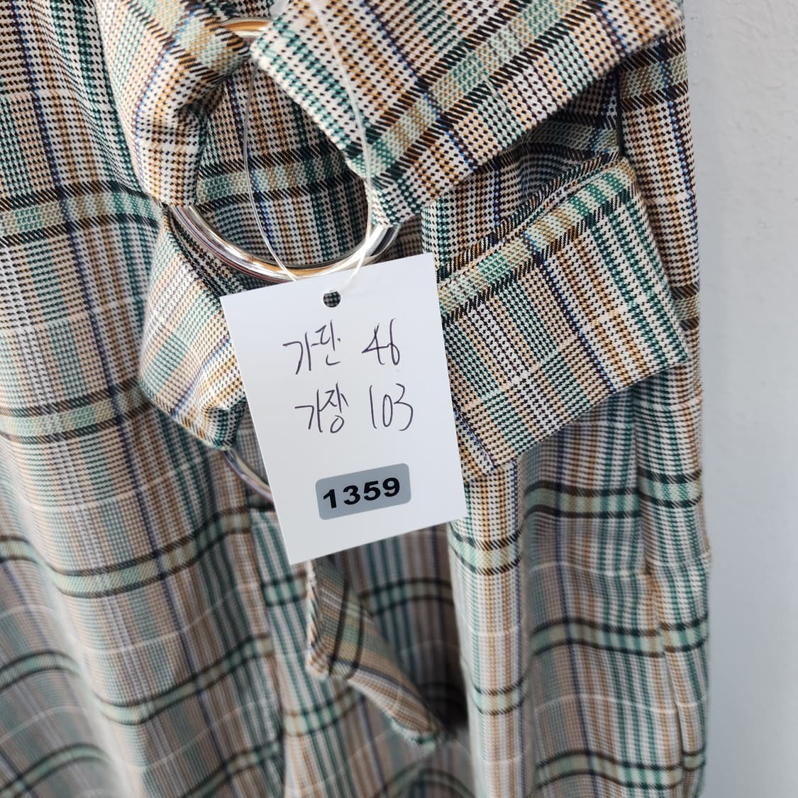 DANJI 체크 롱 원피스 프릴 장식 상품이미지8