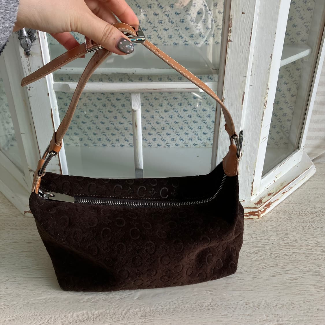 Celine 셀린느 마카담 스웨이드 미니 숄더백 상품이미지5