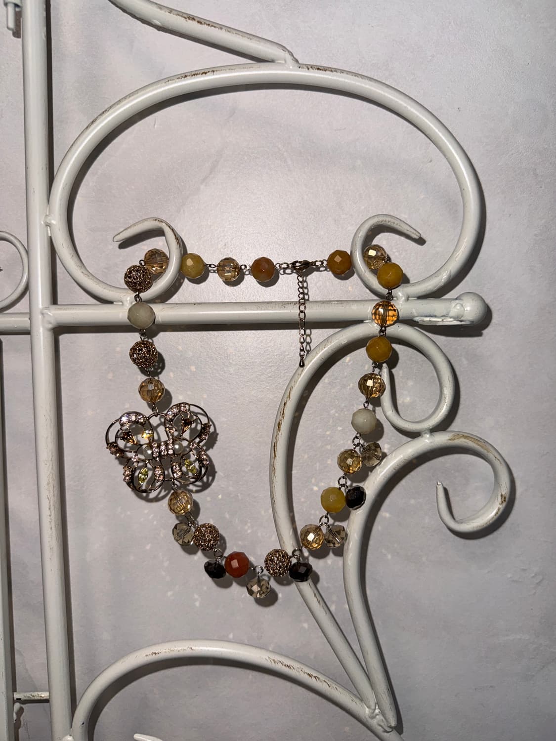 Yellow butterfly beads choker necklace  상품이미지3