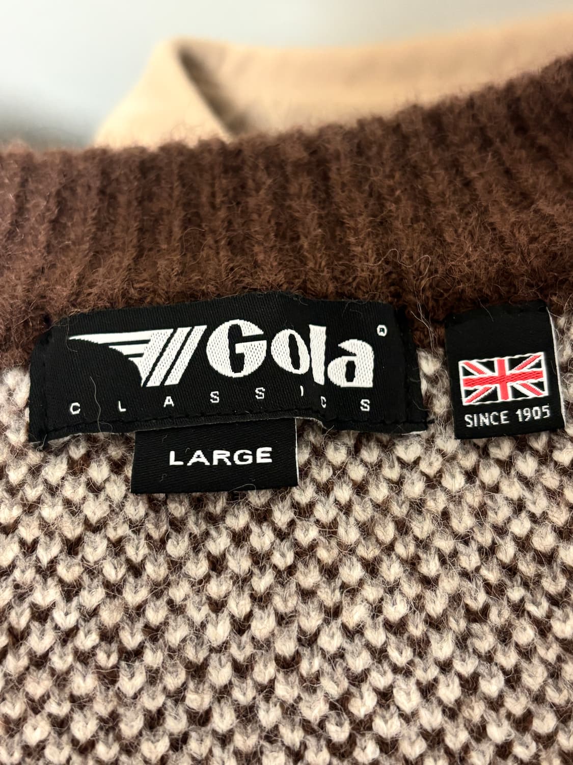 Gola 아가일 니트 가디건 상품이미지4