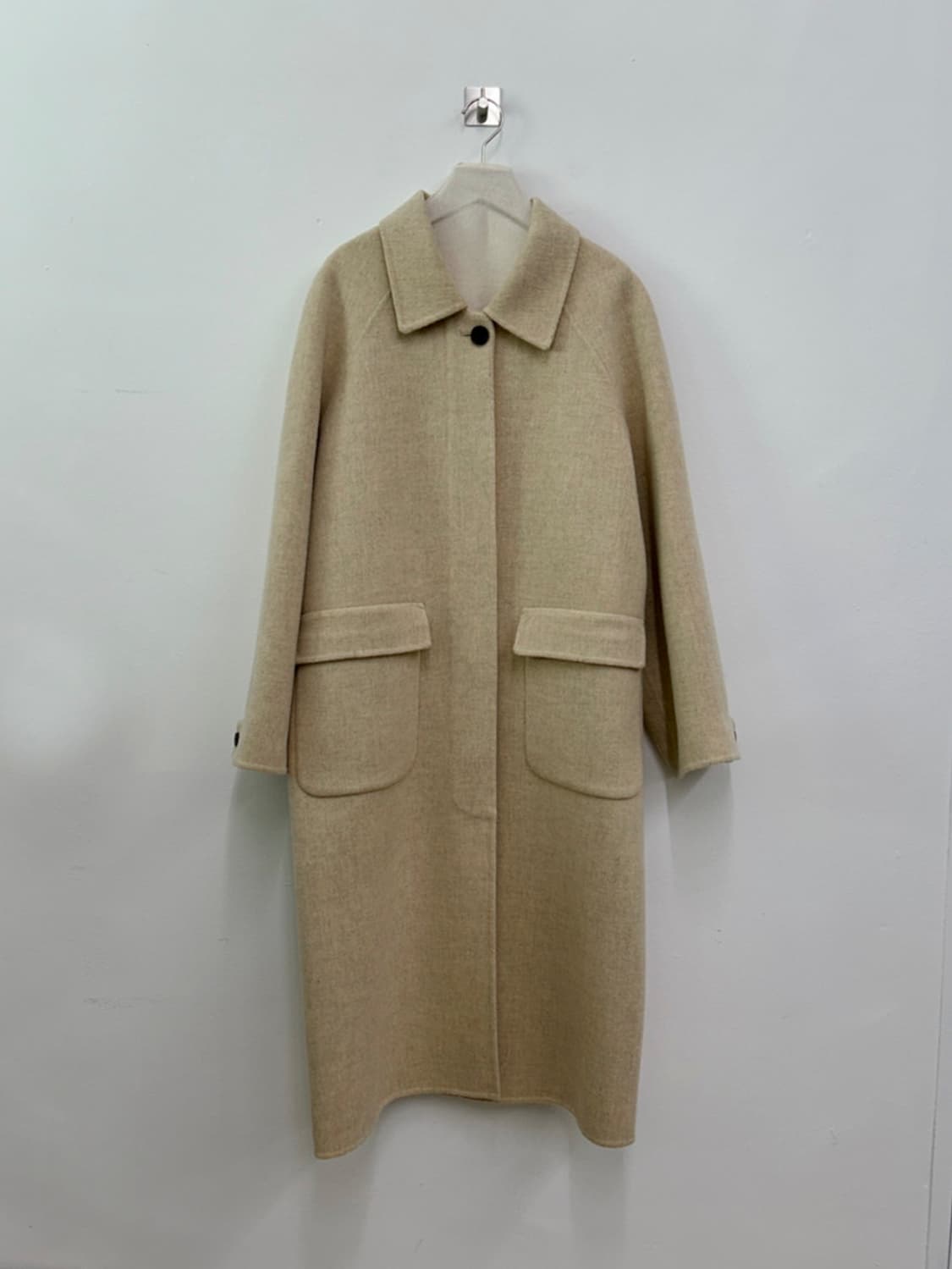 [새상품]국내생산 히든버튼 핸드메이드 코트 상품이미지2