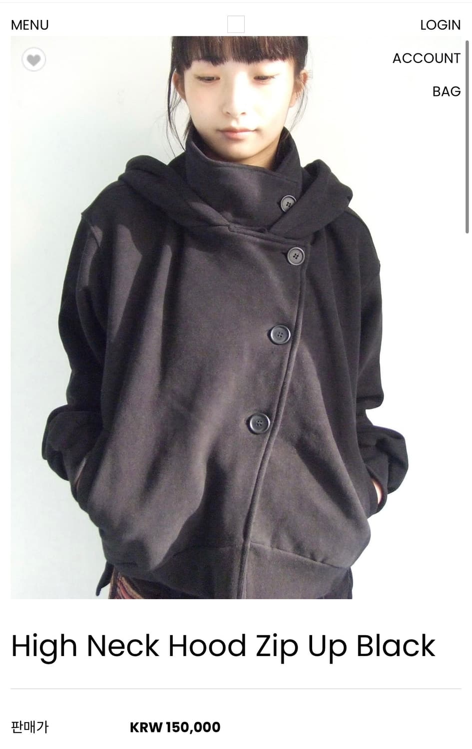 오스하이 OSHIGH 하이넥 후드 집업 상품이미지1