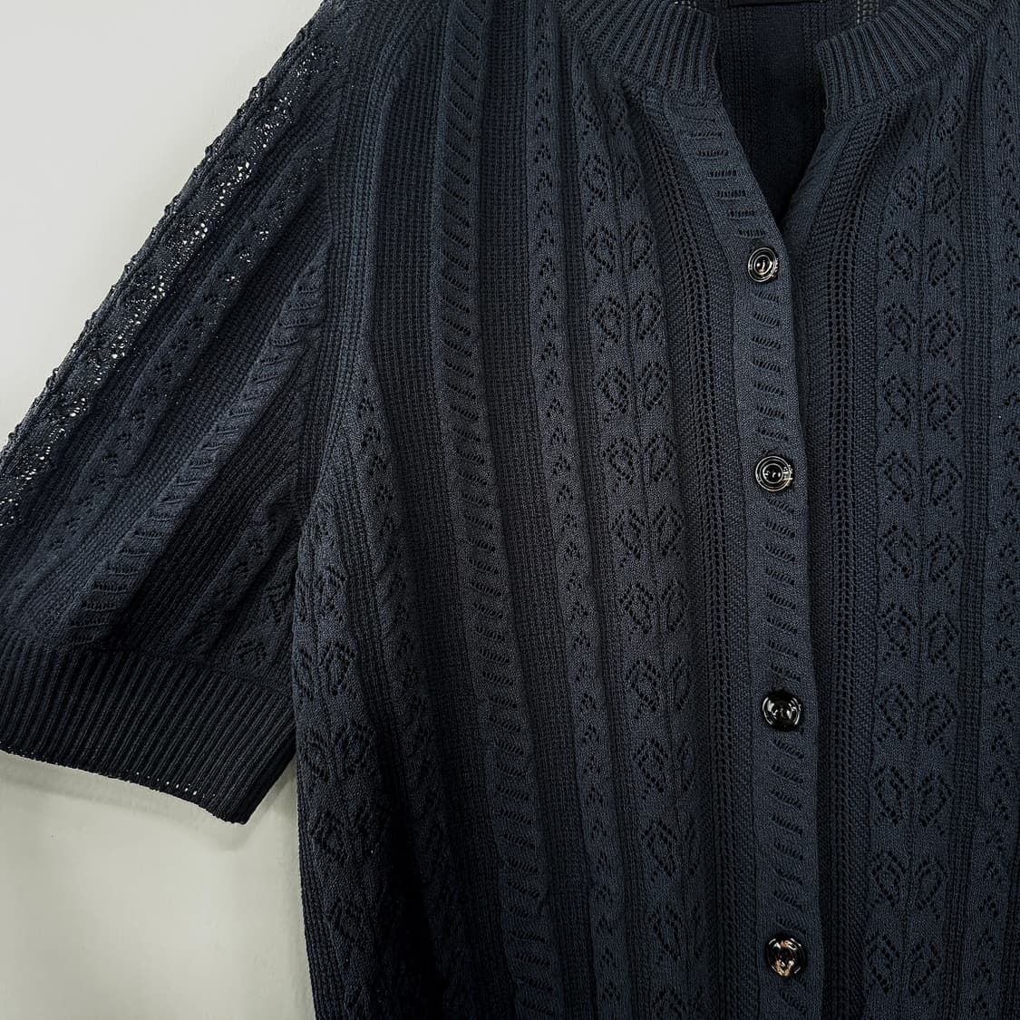 시스템 24 아일렛 반팔 니트 가디건 상품이미지3