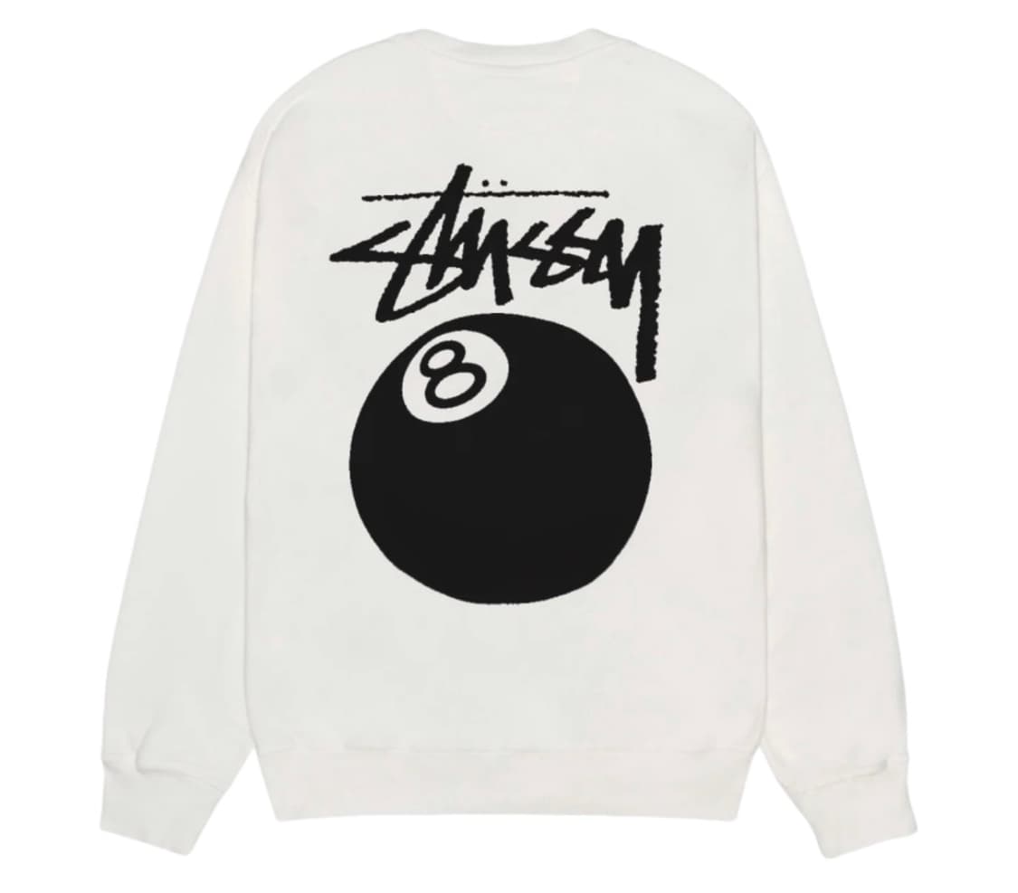 (미개봉 새제품) 스투시 8볼 피그먼트 다이드 크루(맨투맨) 내츄럴 M 상품이미지2