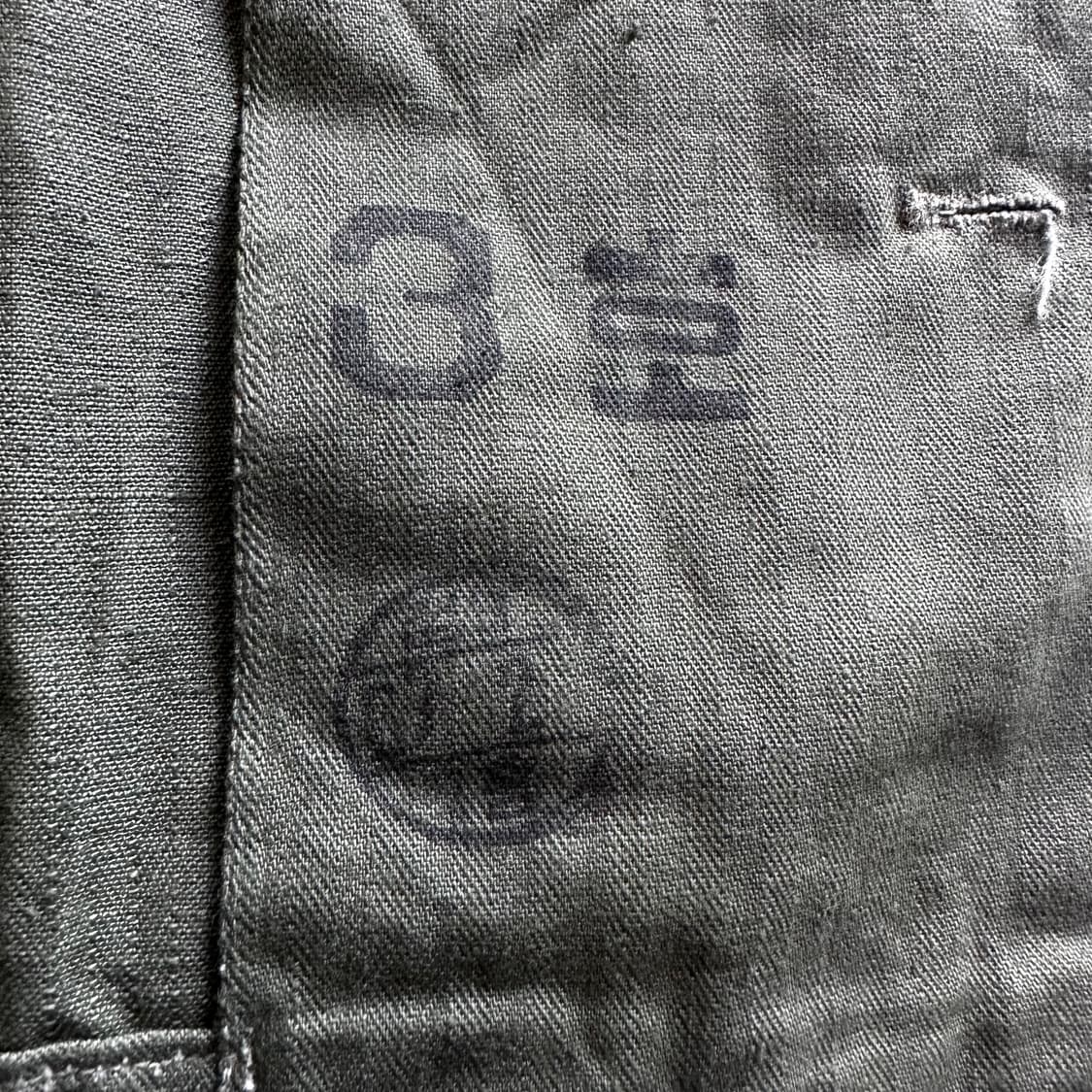 60s 한국 육군 HBT OG 작업복 상의 상품이미지5