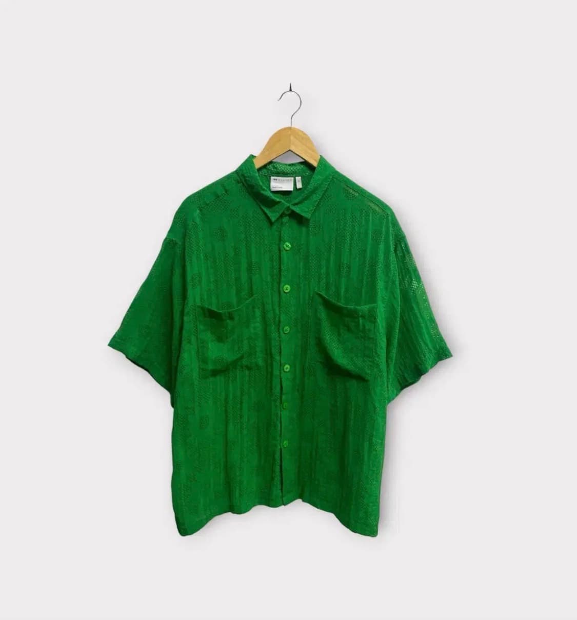 ASOS 아소스 펀칭 반팔 남성 가디건 (GREEN) free 상품이미지1