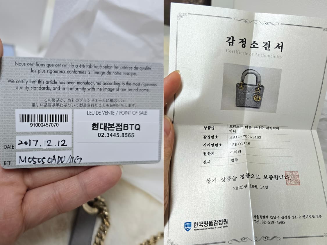 디올레이디백 스몰 정품  상품이미지9