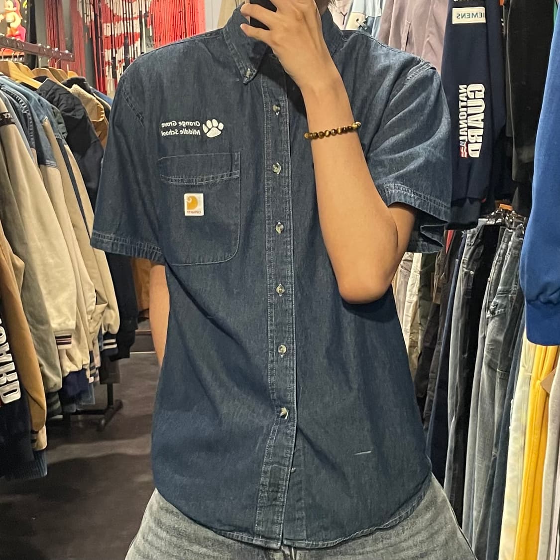 [IM] carhartt 칼하트 진청 데님 반팔셔츠 상품이미지3