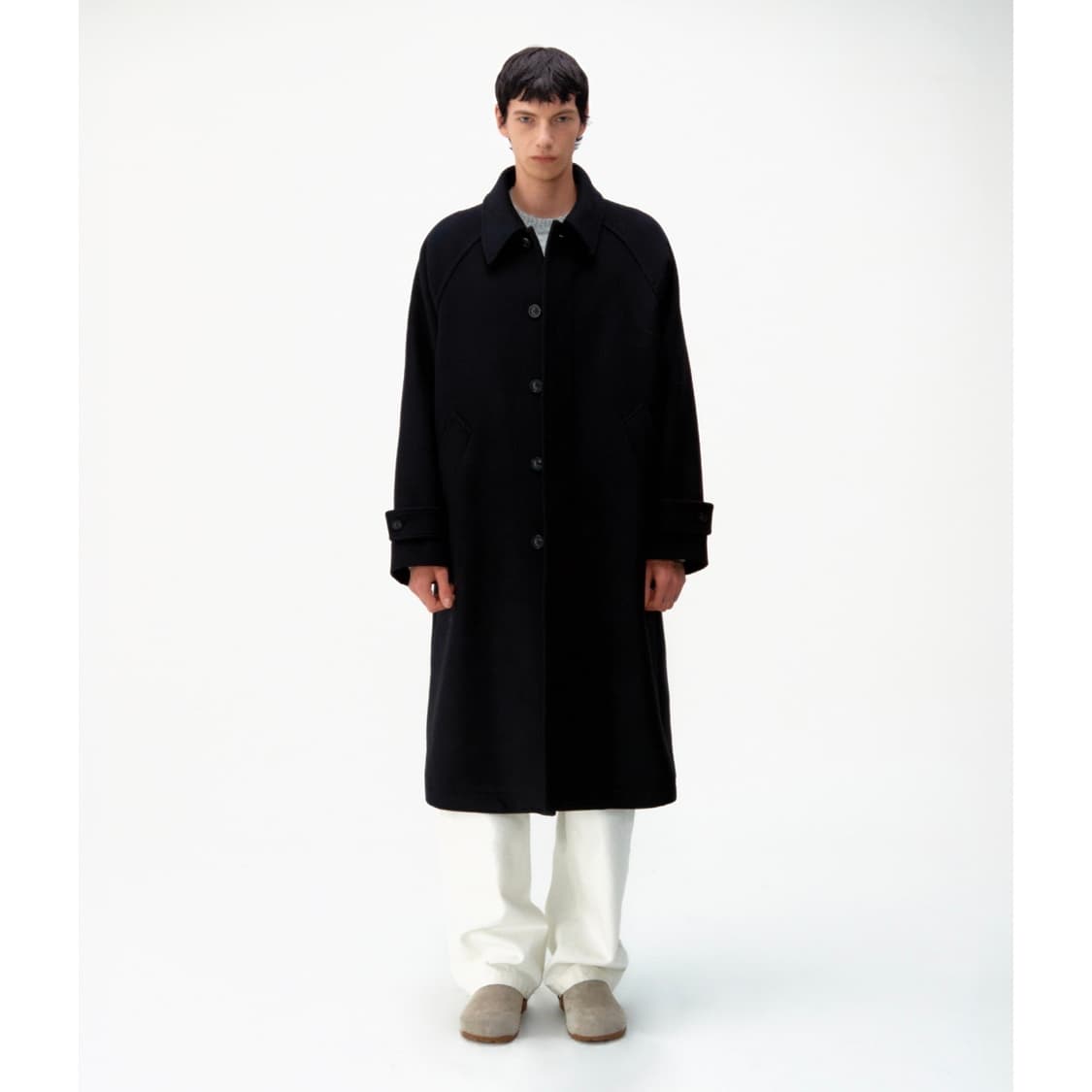 쿠어 벨란디 캐시미어 블렌드 발마칸 코트 (블랙) 상품이미지1