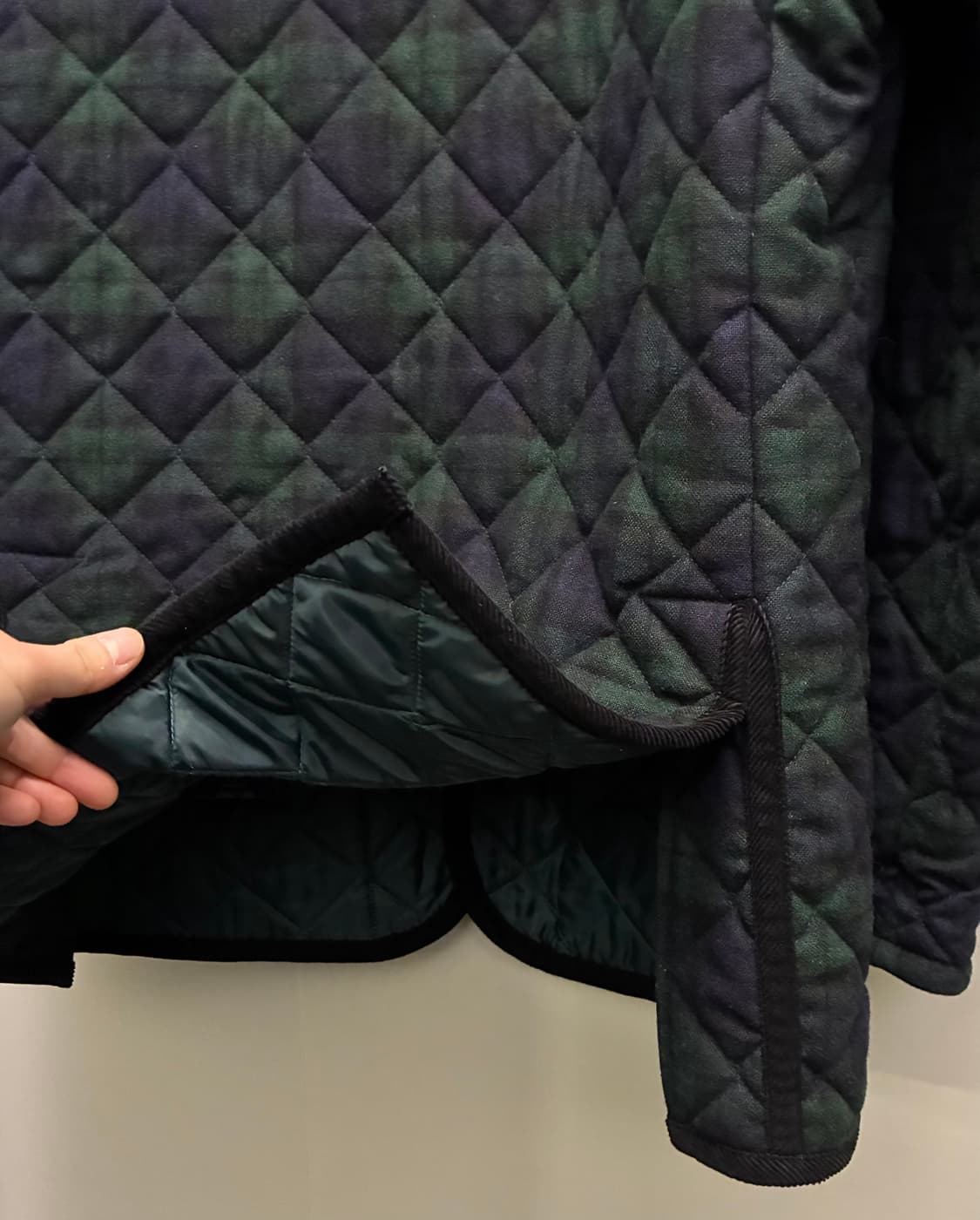 (XL)LAVENHAM 라벤햄 블랙워치 타탄체크 퀼팅자켓 퀄팅 상품이미지8