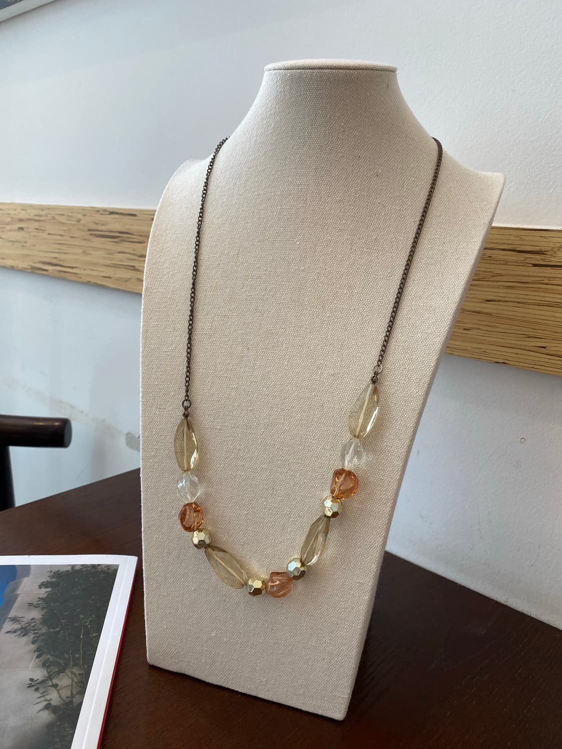 빈티지 브라운 비즈 목걸이 상품이미지2