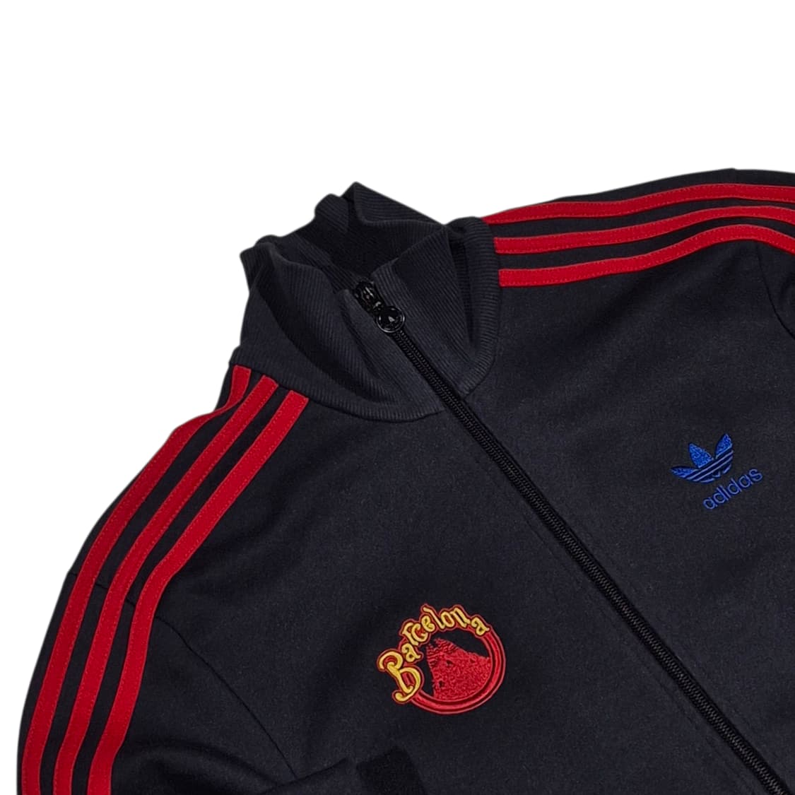 100) adidas 아디다스 바로셀로나 트랙탑 져지 검/빨 상품이미지2
