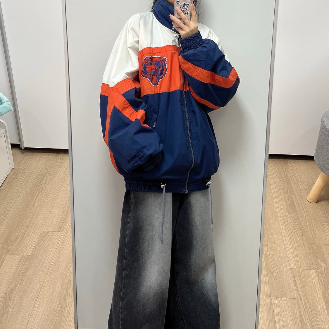 NFL 90s 시카고 베어 자수로고 집업 자켓 상품이미지2