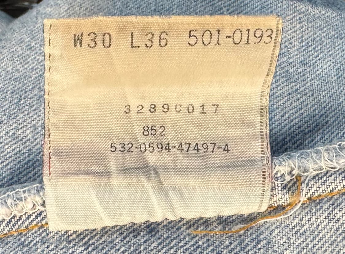 90s usa 빈티지 리바이스 501 데님 30(28~29) (573) 상품이미지5