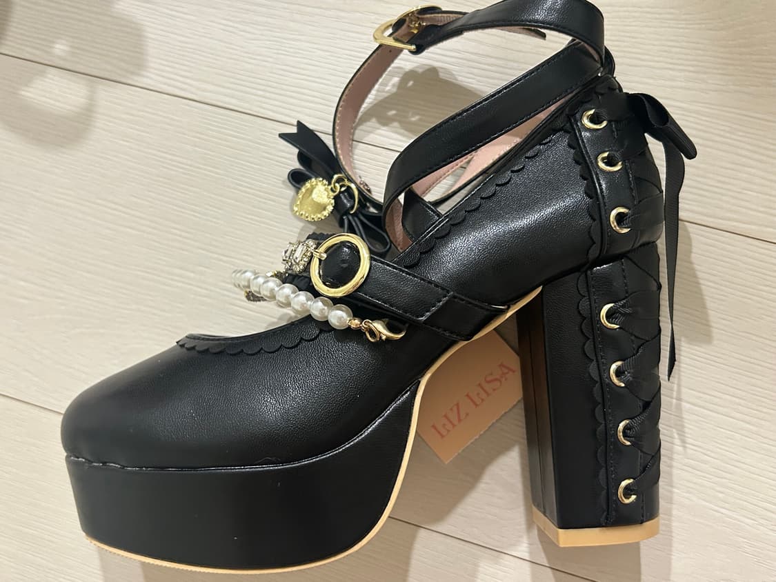 리즈리사 진주 크로스 스트랩 펌프 판매 상품이미지5