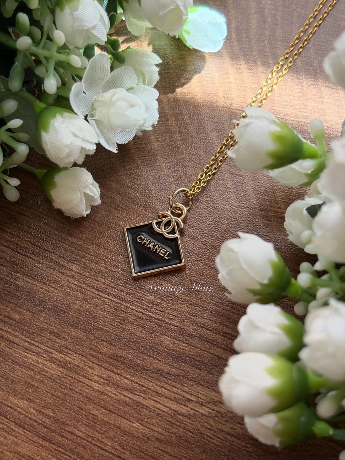 블랙) 샤넬 다이아몬드 골드 목걸이 상품이미지2