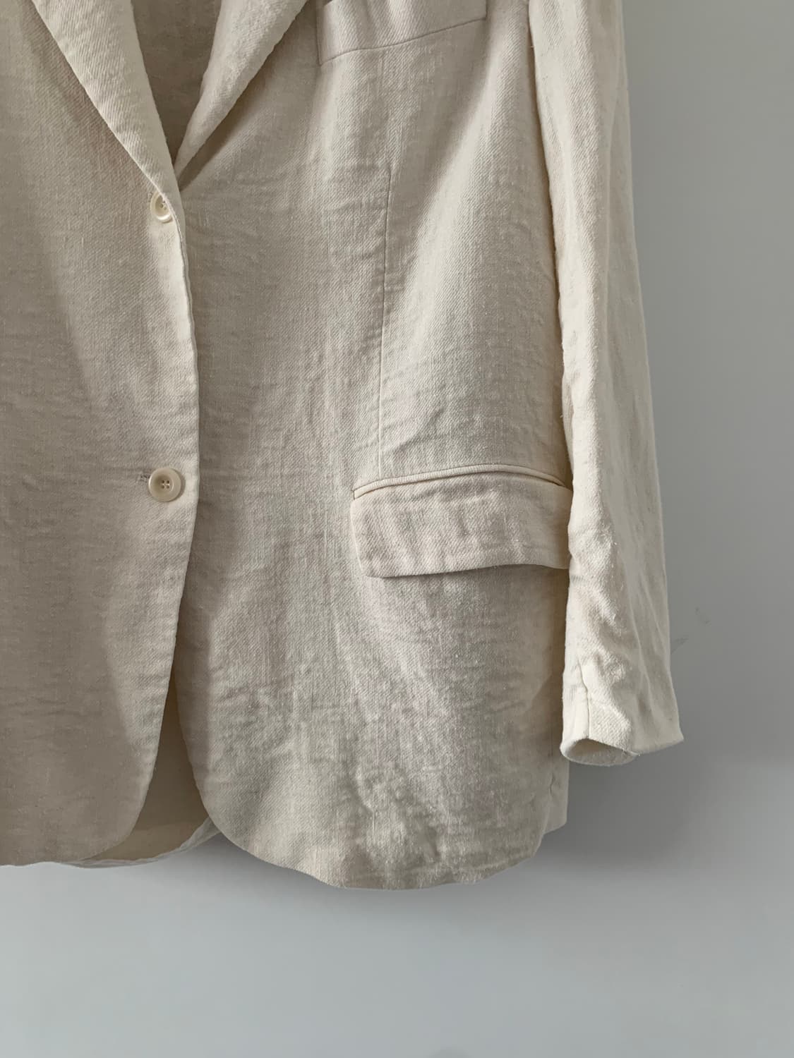 아이보리 린넨 자켓 상품이미지3