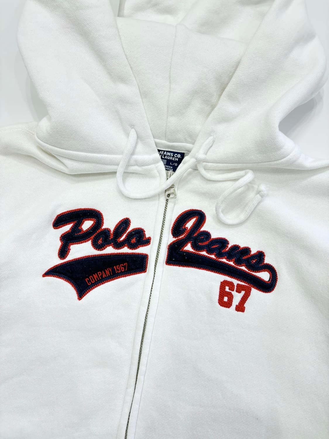 Polo 폴로랄프로렌 화이트 후드 집업 상품이미지2