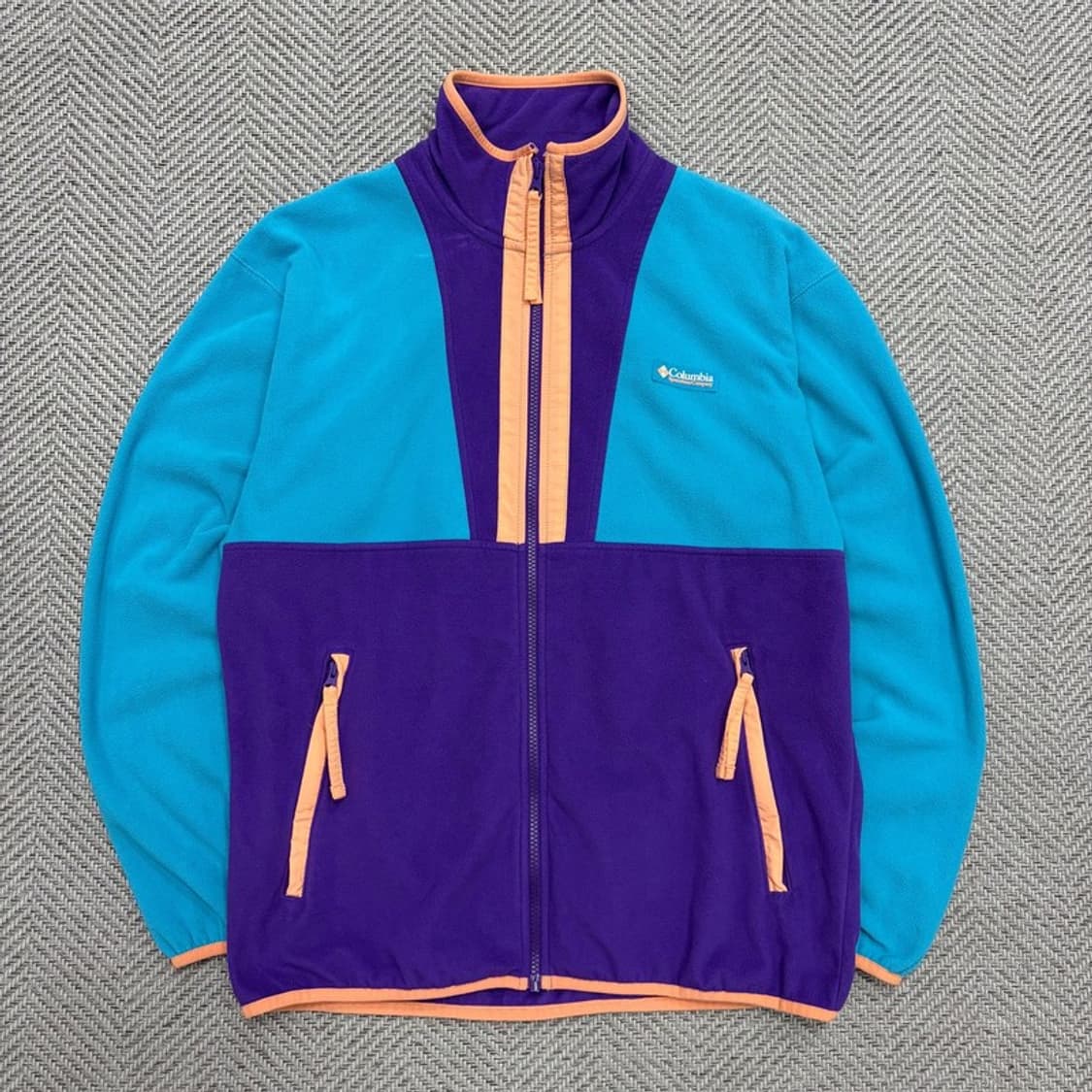 컬럼비아 배색 플리스 집업 v1505 상품이미지1