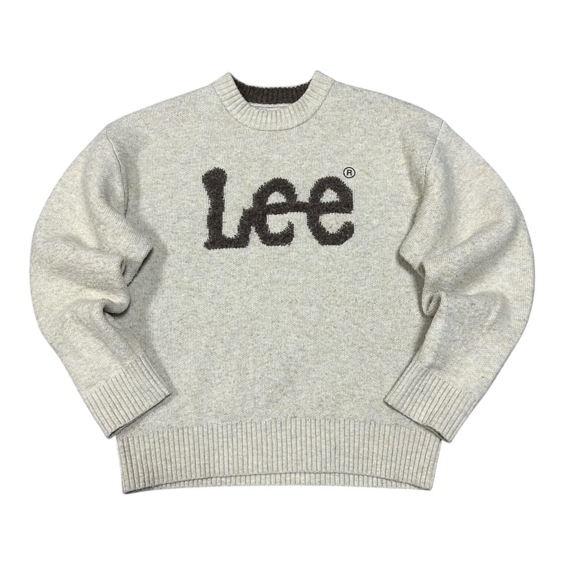 ✨ (바배) LEE 리 니트 아이보리 맨투맨 상품이미지1