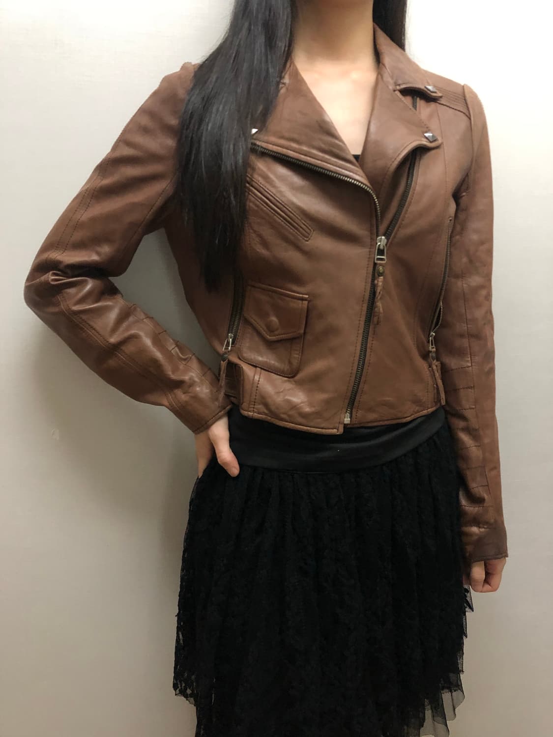 빈티지 브라운 양가죽 자켓 상품이미지5