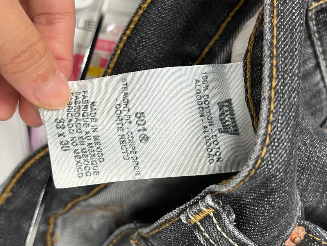 00s 리바이스 501 흑청 데님 팬츠 Made in Mexico 상품이미지5