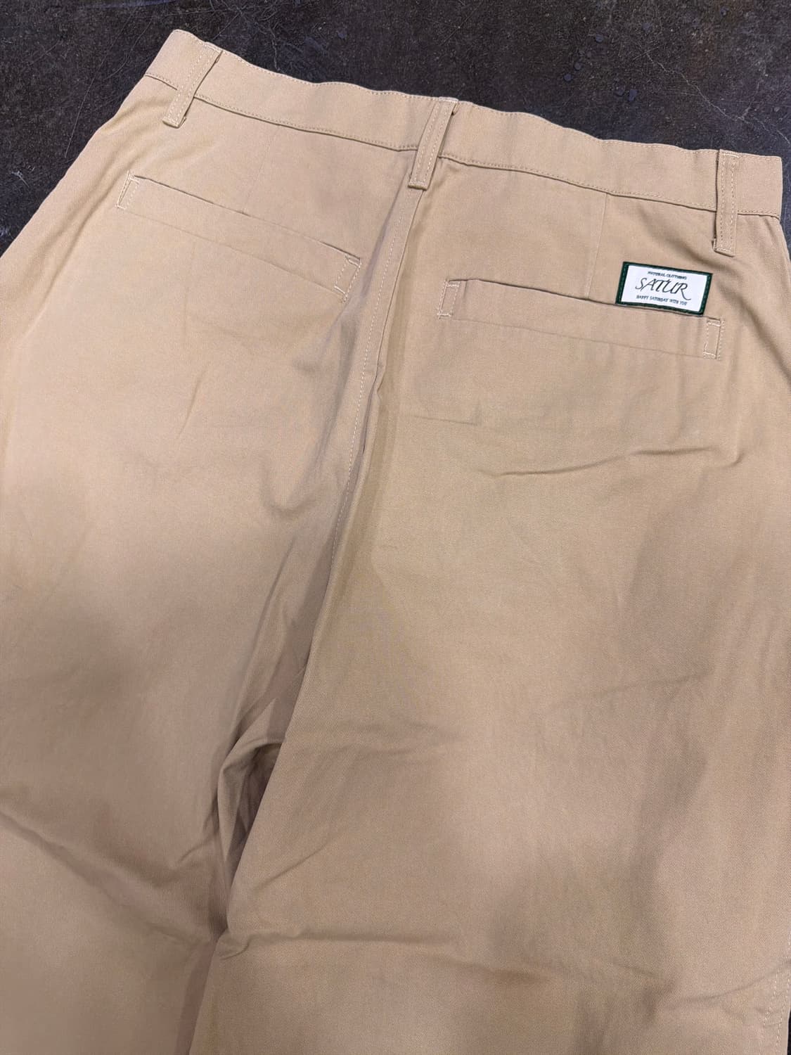 세터 와이드 2 핀턱 와이드핏 치노팬츠 베이지 M 상품이미지6