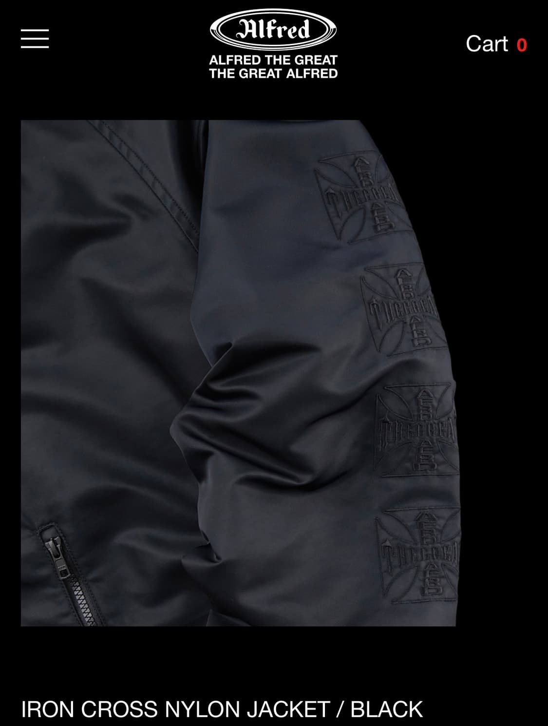 알프레드 IRON CROSS NYLON JACKET/BLACK 상품이미지9