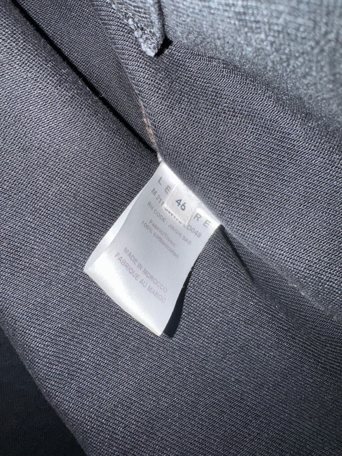 르메르 21ss 블랙 데님 지퍼 트러거 자켓(46사이즈) 상품이미지4