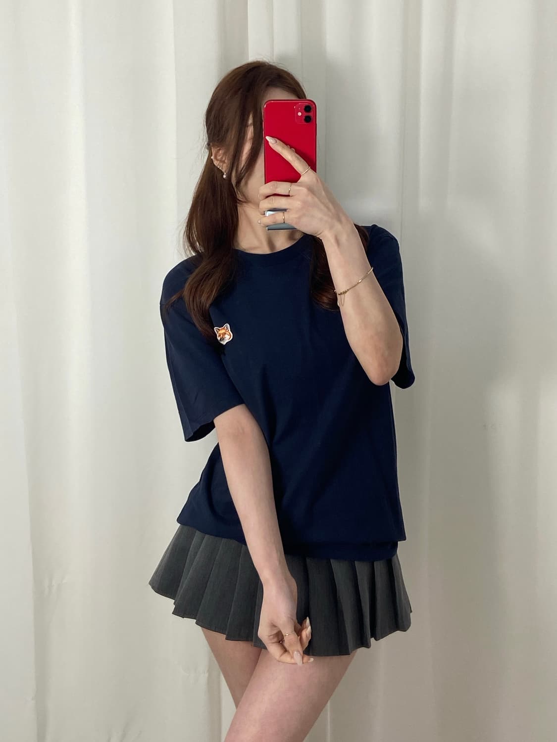 메종키츠네 와펜 라운드 티 상품이미지3