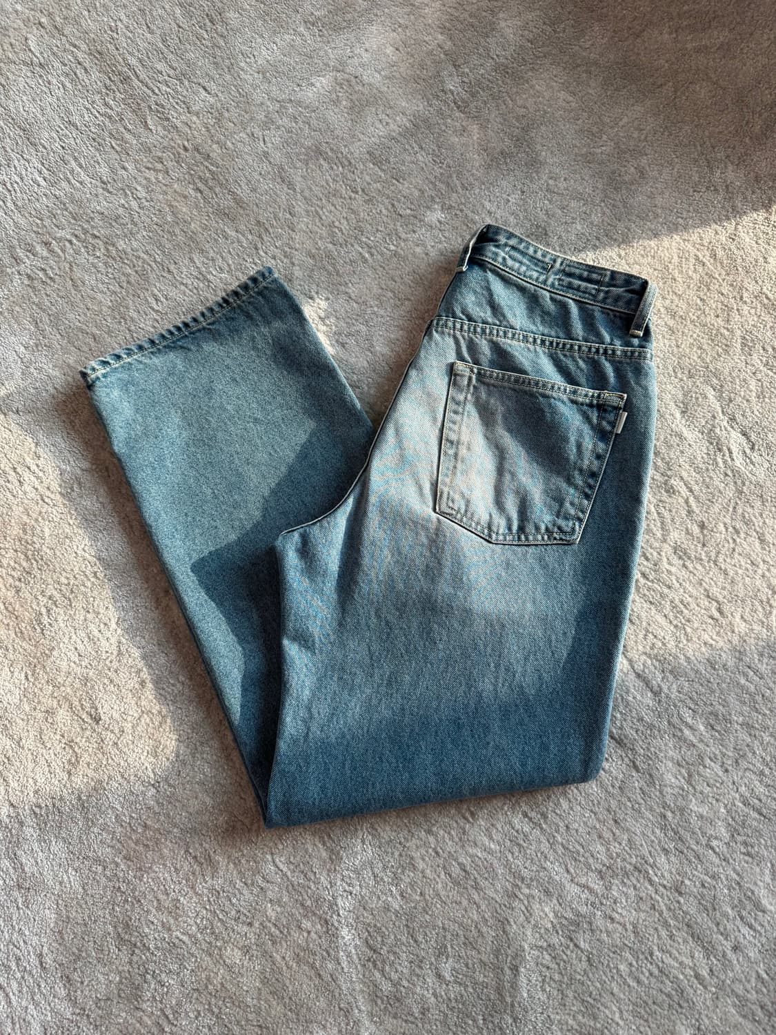 [인더로우] 5PK 와이드 테이퍼드 데님 팬츠 빈티지블루 1사이즈 상품이미지3