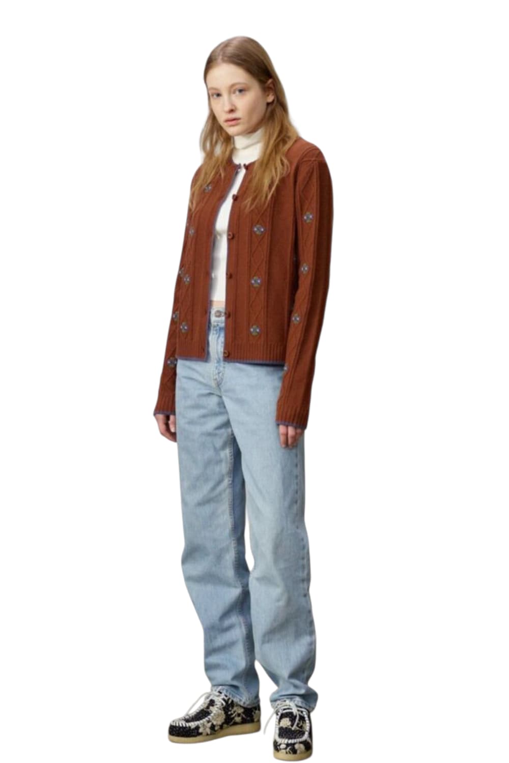 앤유 AND YOU 라일락 플로럴 여성니트가디건 F/27만 상품이미지9