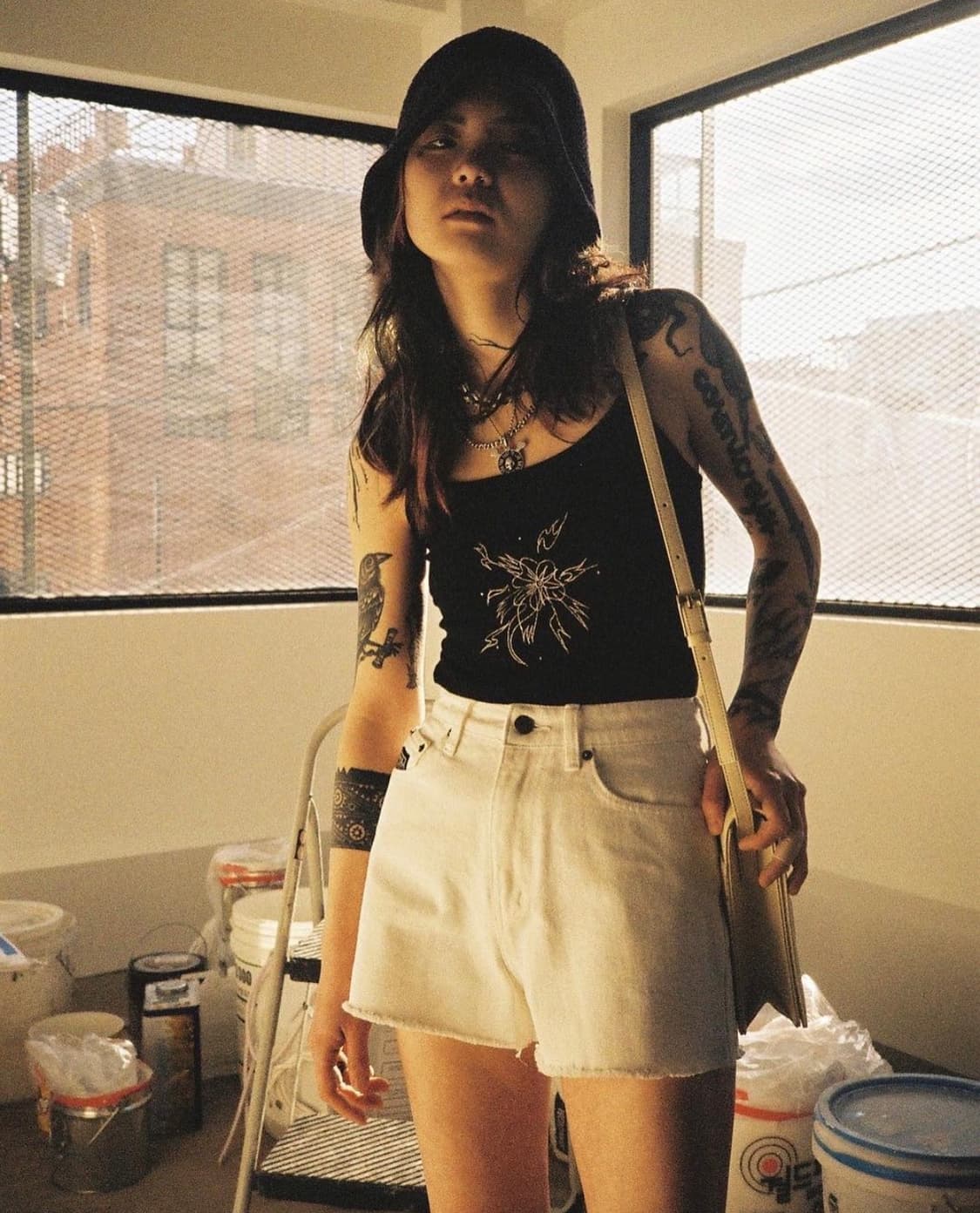 Mischief shorts 미스치프 흑청 반바지 상품이미지3