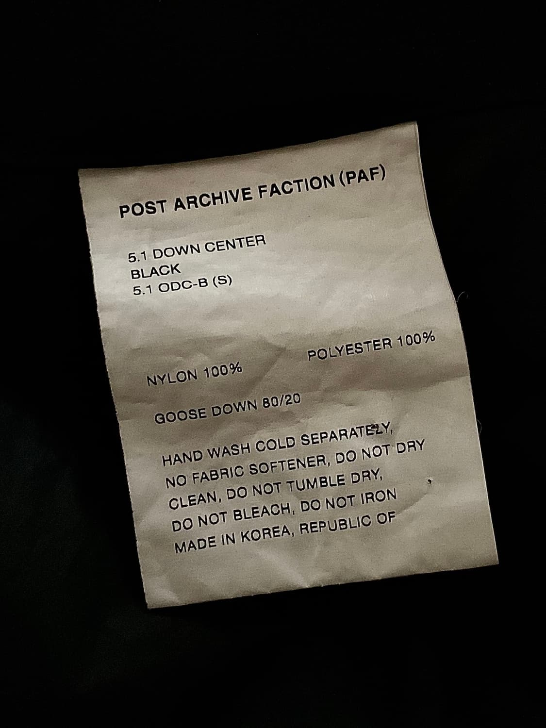 포스트 아카이브 팩션 paf 5.1 다운센터 푸퍼 패딩 상품이미지4