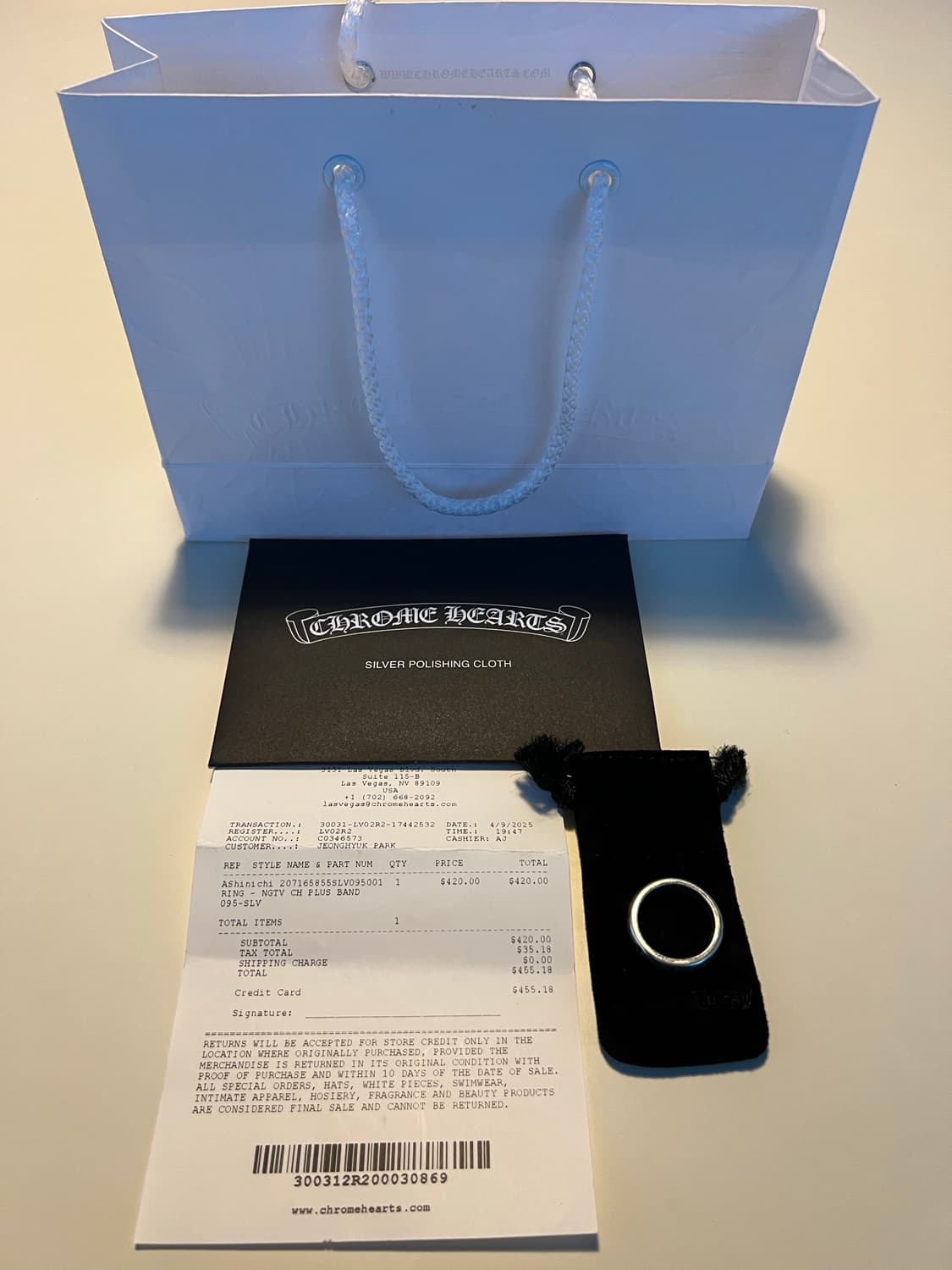 [us9.5] 크롬하츠 네거티브 플러스링 상품이미지1