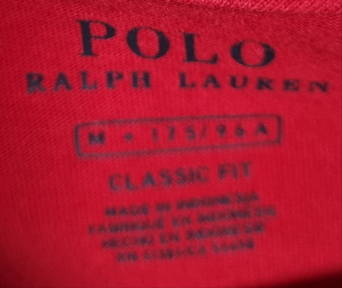 M (95) 폴로랄프로렌 레드 반팔티 상품이미지3