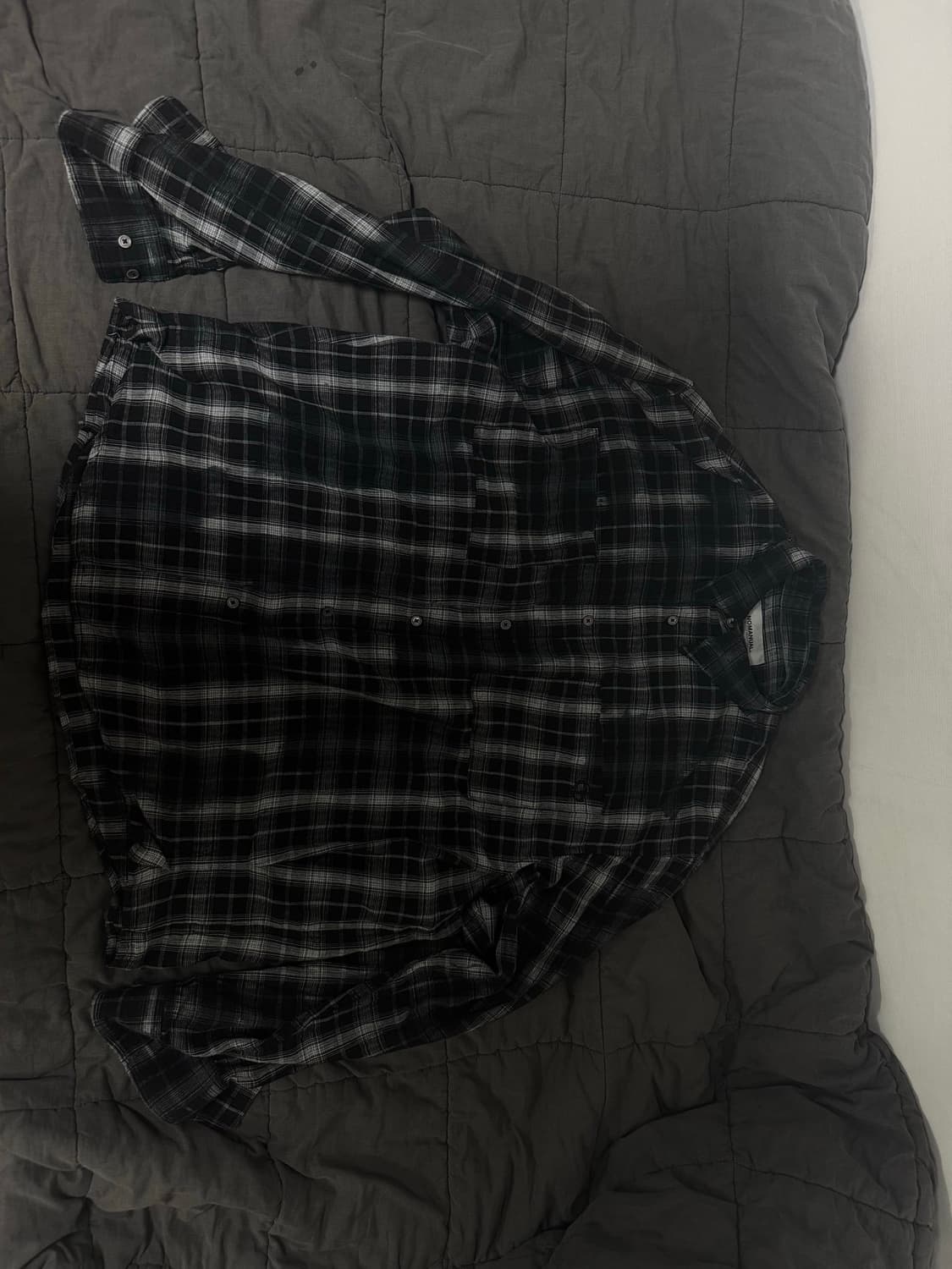 노메뉴얼 체크 셔츠 O.D CHECK SHIRT - BLACK 상품이미지1