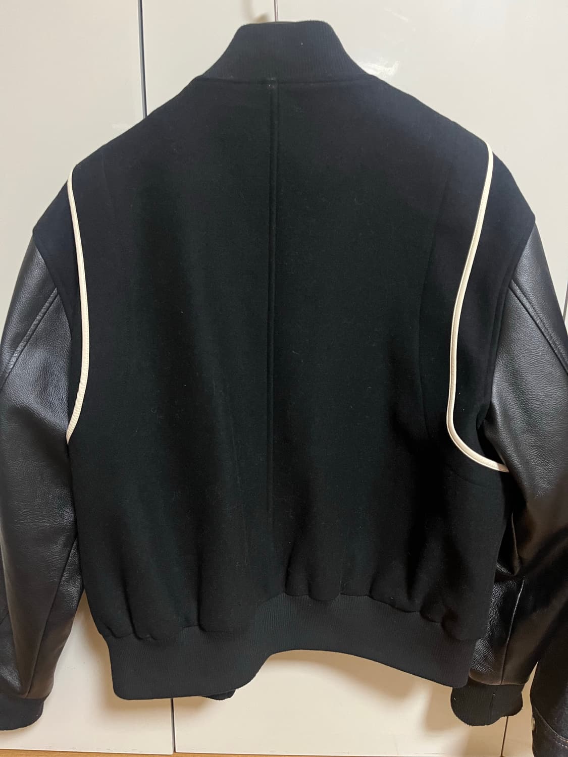 라벨아카이브 바시티 자켓 블랙 상품이미지2