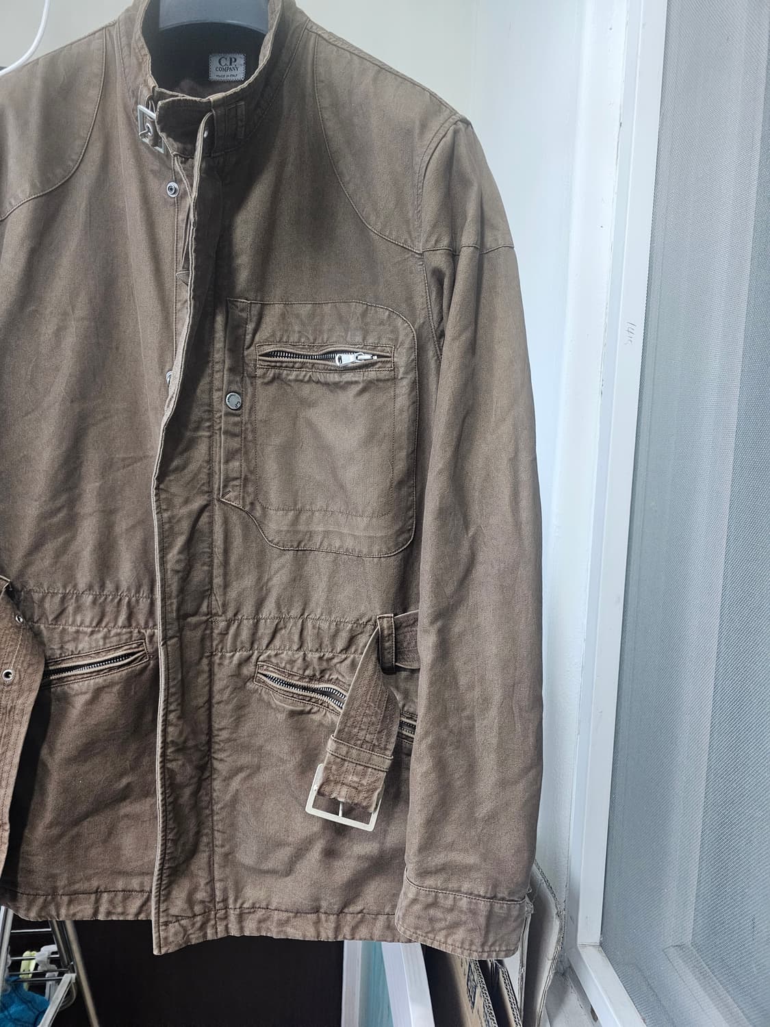 절대 못구함.. 씨피 CP컴퍼니 카키 벨트 야상 자켓 105팔아요 상품이미지4