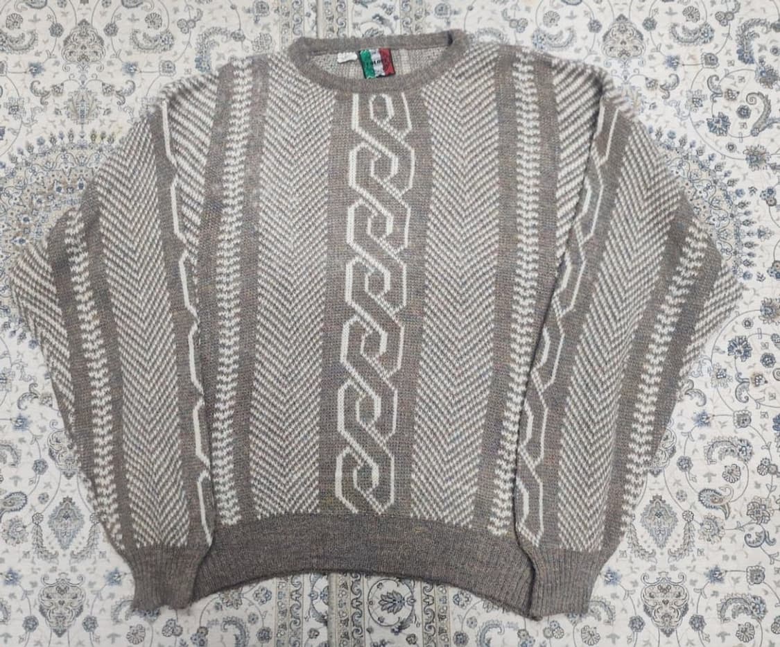 8,90s ITALY COLORE 케이블 패턴 니트 (105-108) 상품이미지1