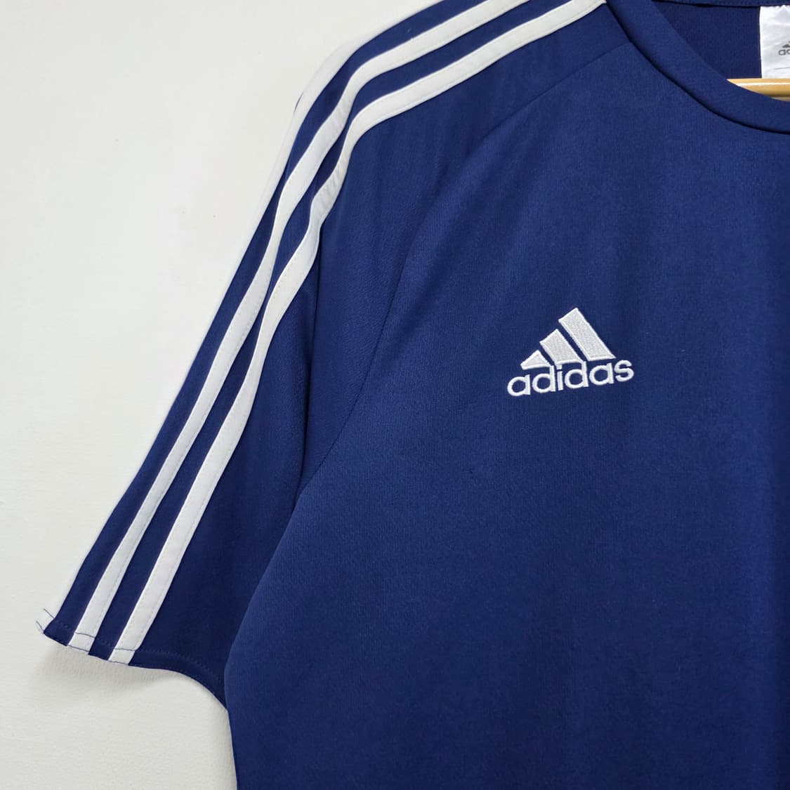 110(100) 아디다스 삼선 져지 네이비 반팔티셔츠 상품이미지5