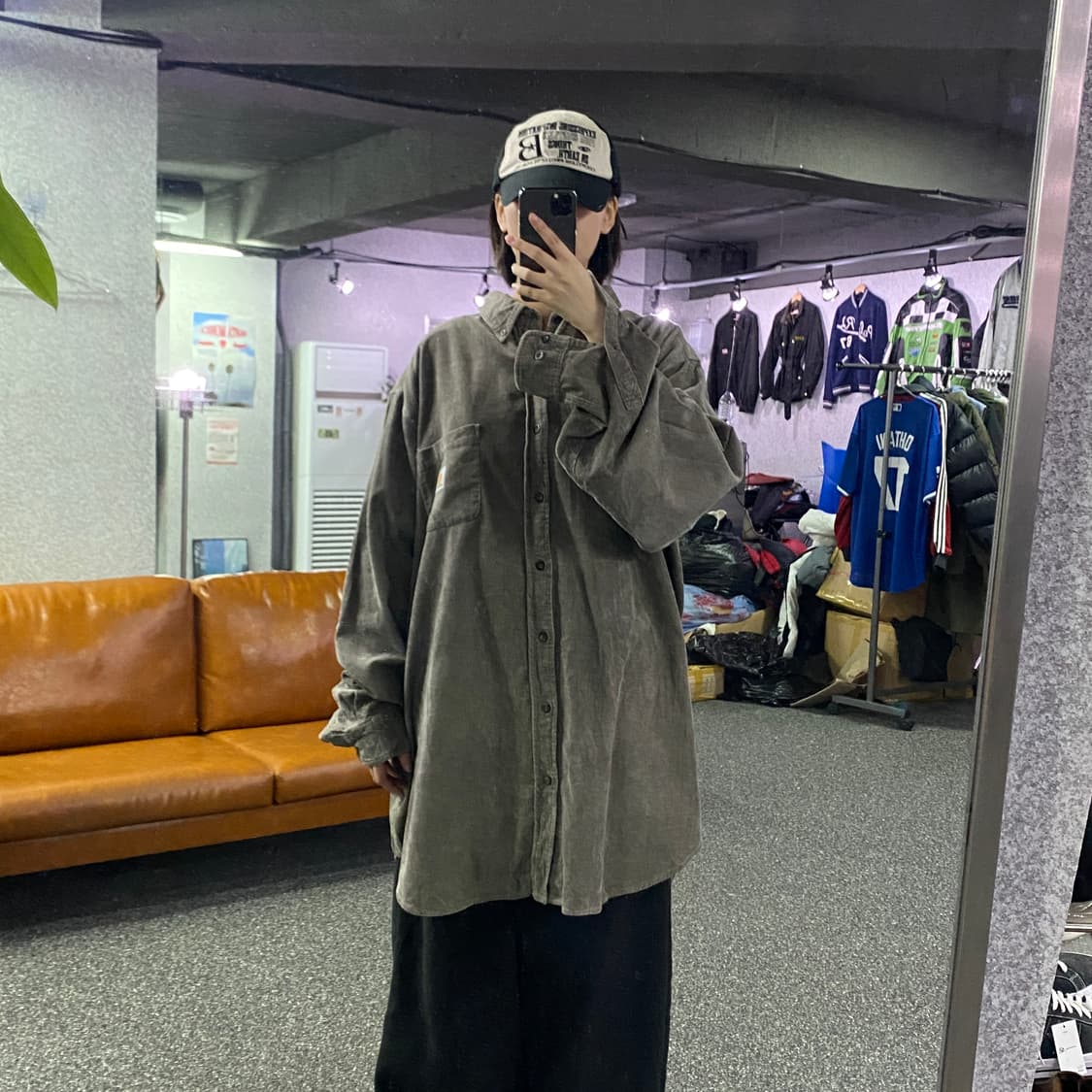 칼하트 포켓 코듀로이 워크 셔츠  B2973 상품이미지1
