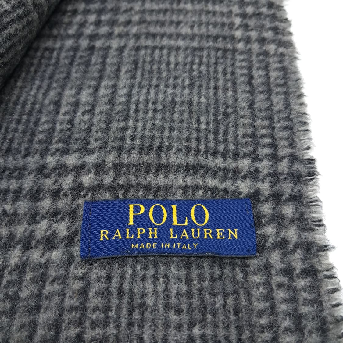 MX526 폴로 00s 이태리판 울 양면 체크 그레이 머플러 목도리 상품이미지4