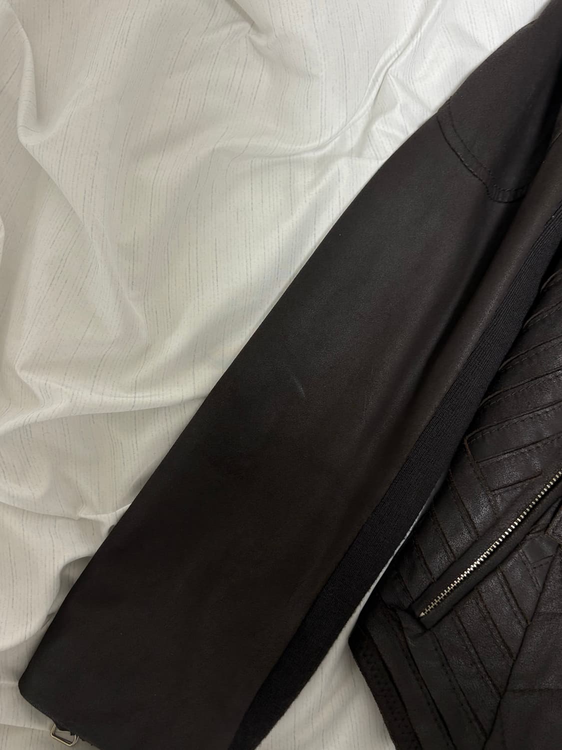 빈티지 다크브라운 로즈 레더 자켓 상품이미지5