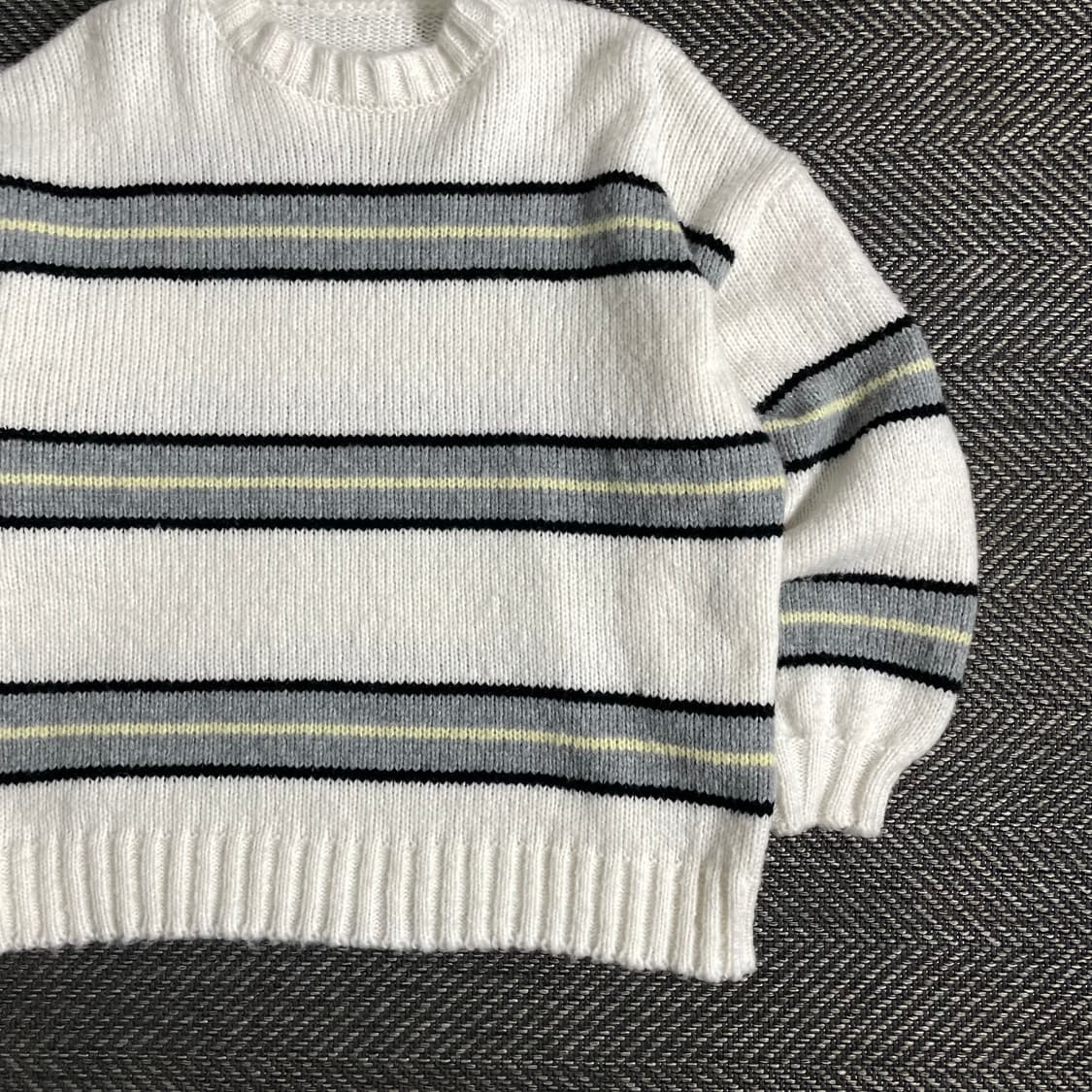 빈티지 단가라 디테일 박시핏 스웨터o 3391 상품이미지3