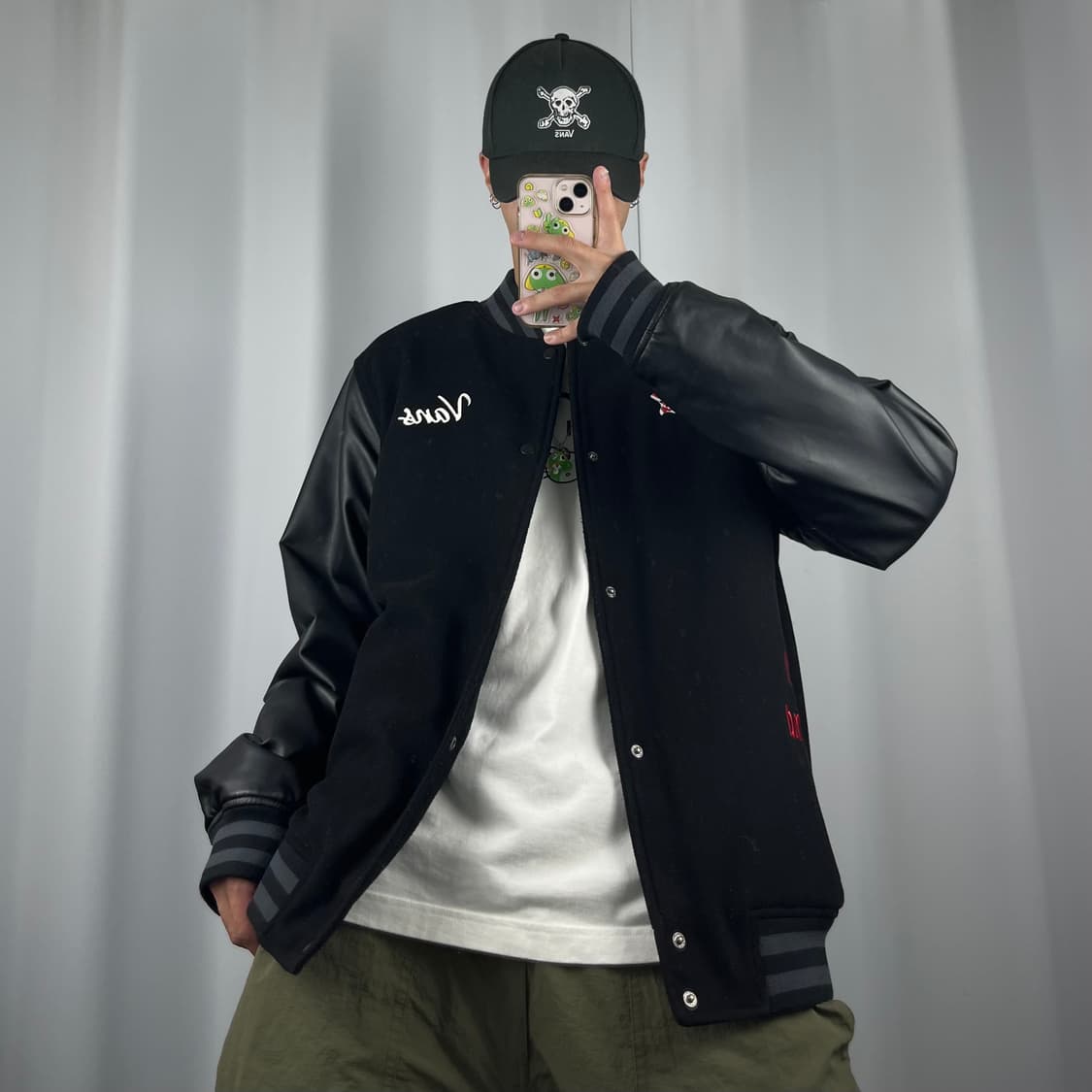 <반스 스컬 레더 바시티 자켓> No.1307 상품이미지2