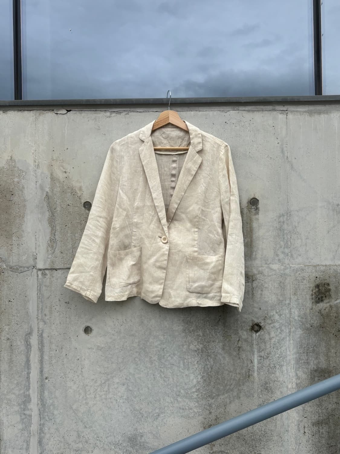 Linen One Button Blazer 상품이미지3