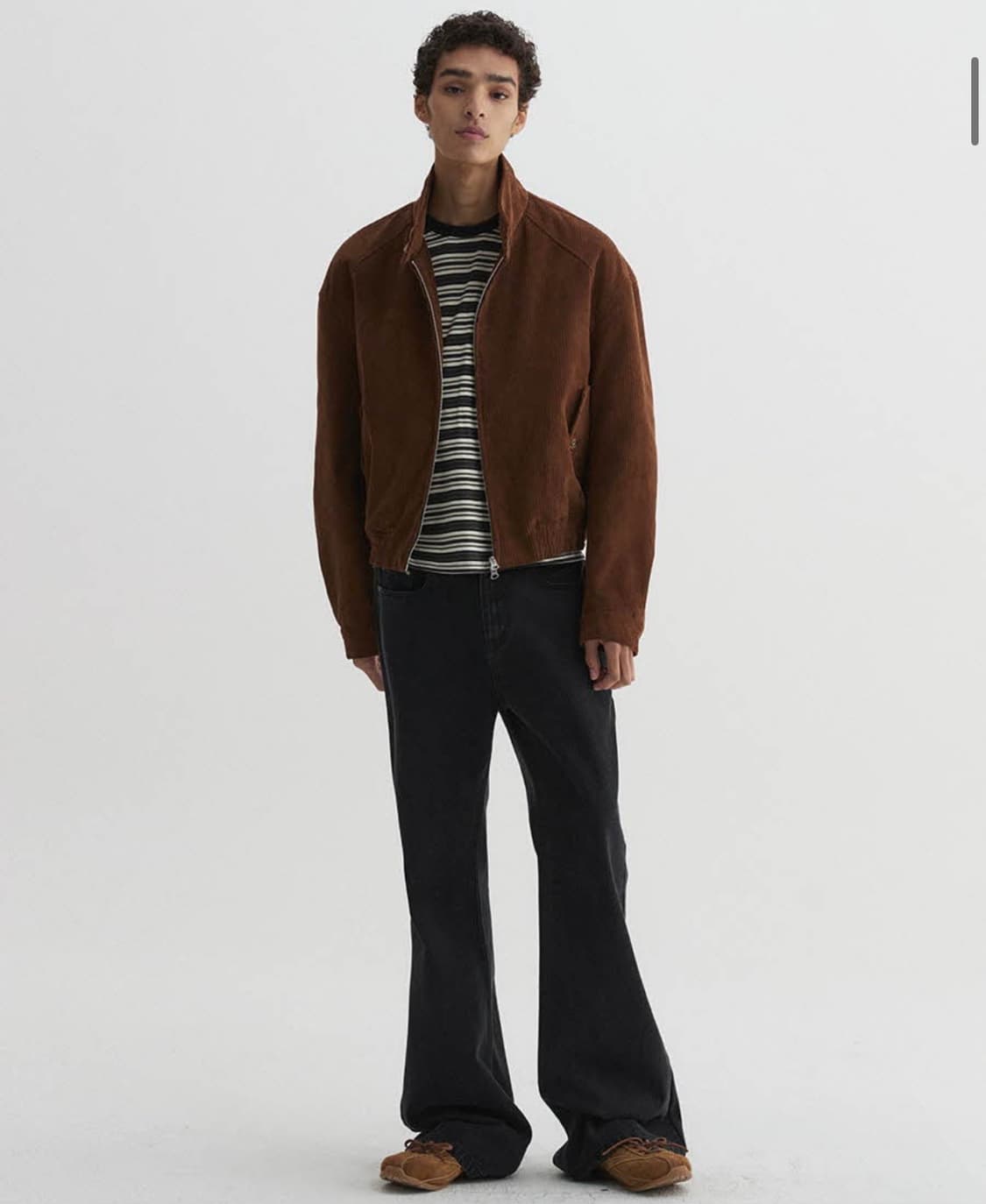 [새상품] DNSR 코듀로이 해링턴 크롭 자켓 브라운 L 상품이미지2