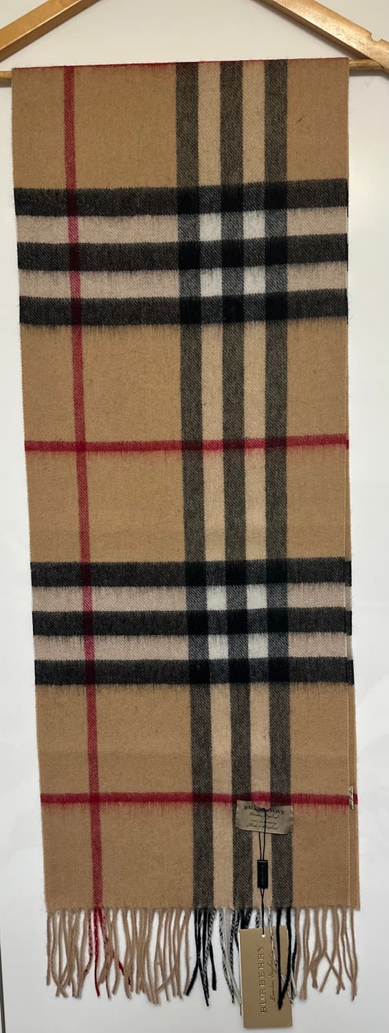 버버리 캐시미어 머플러 진베이지 남여공용 상품이미지1