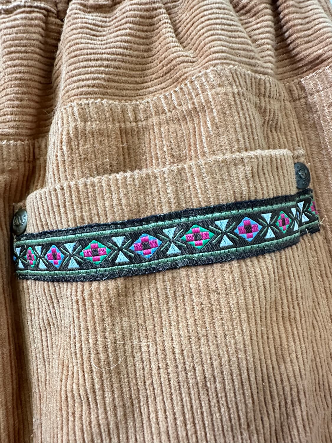 일본빈티지 자수 코듀로이 코튼 포켓 스커트 상품이미지5